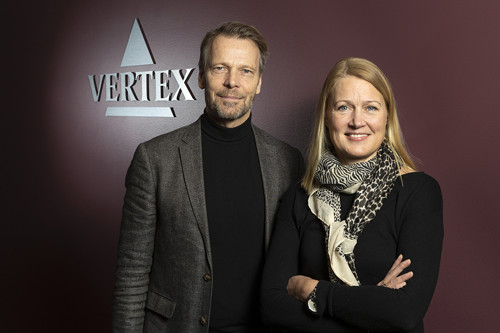Eric Gillberg, Nordenchef och Kristina Sandström, Medicinsk chef på Vertex Norden. Foto: Johan Marklund