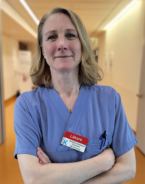 Kristina Sonnevi, överläkare på lymfomsektionen vid Karolinska universitetssjukhuset.