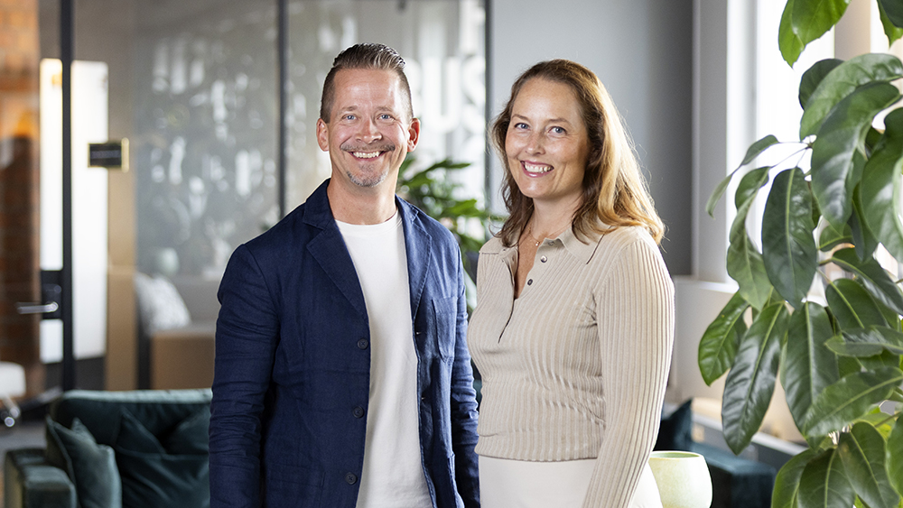 Carl-Gustav Fabiansson, Nordenchef, och Astrid Ottosson Wadlund, Nordisk Medicinsk direktör på BeOne Medicines.  Foto: Gonzalo Irigoyen